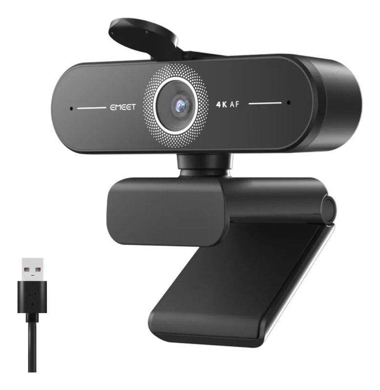 Webcam Emeet C60e 4K 30fps UHD 8MP - Foco Automático 1080P 60fps