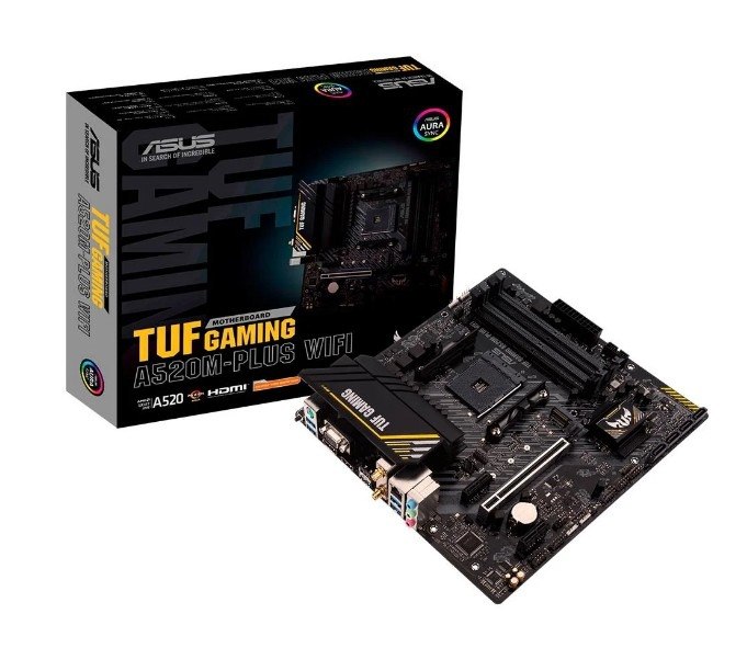 Placa-Mãe ASUS TUF GAMING A520M-PLUS WIFI
