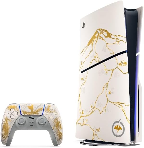 Bundle Console PlayStation 5 com Leitor - Ed. Limitada Ouro Ghost of Yōtei + Cópia do Game + Frete Grátis