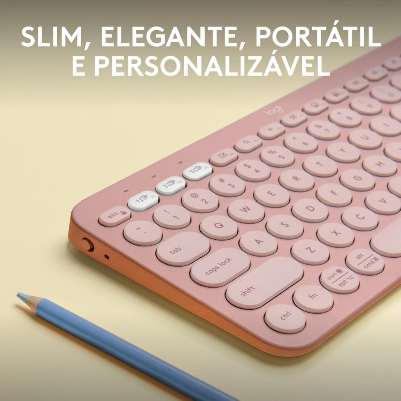 Logitech Pebble Keys 2 K380s - Teclado Bluetooth - Rosa