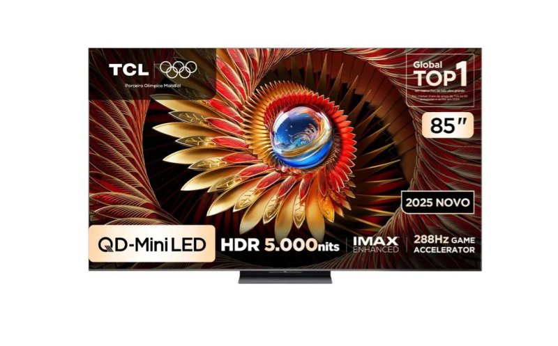 Smart TV 85" 4K 85C8K QD-Mini LED 144Hz, Preto