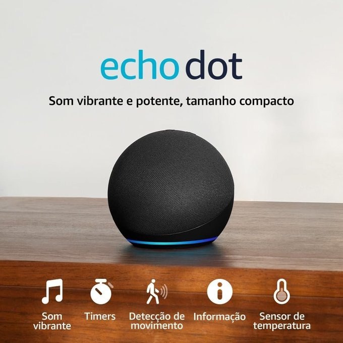 Echo Dot 5ª Geração Alexa + Frete Grátis