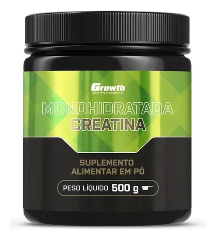 Creatina Monohidratada 500g Growth Supplements Sem Sabor em Pó