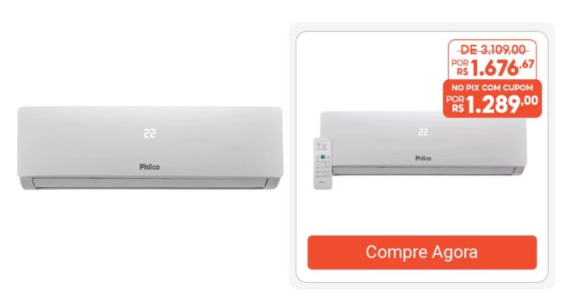 Ar Condicionado Philco 12.000 Btus Quente-frio Pac12qi 220v