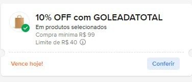 Cupom GOLEADATOTAL - 10% OFF nas compras acima de R$99