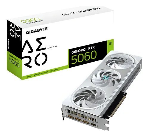 Placa De Vídeo Gigabyte Rtx 5060 Aero Oc 8gb Gddr7 128bits