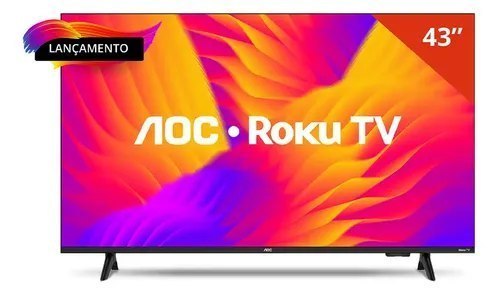 Smart Tv 43 Aoc Led Roku Full Hd Wi-fi 60hz Hdmi Usb 43s5155/78g