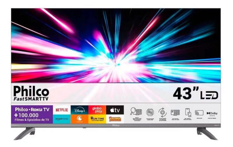 Smart Tv 43 Full Hd P43cra Roku Tv Hdr10 Dolby Philco