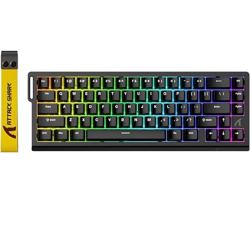 Teclado Gamer ATTACK SHARK X68 HE Magnético RGB 8K – Switch Hall Effect Outemu Amber