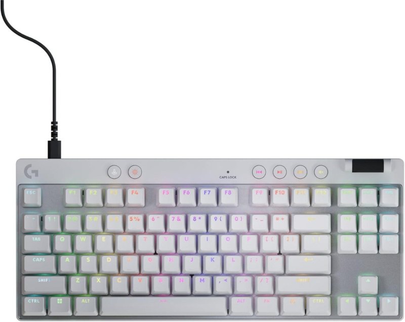 Teclado Sem Fio Logitech G PRO X TKL RAPID Branco + Frete Grátis