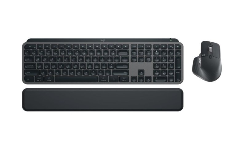 Combo Teclado e Mouse Sem Fio MX Keys S com Apoio para as Mãos, Linux- Grafite