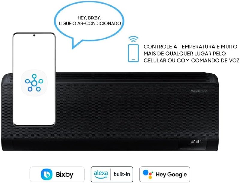 Samsung Ar-condicionado Split Inverter WindFree 18.000 BTUs Quente e Frio - Preto