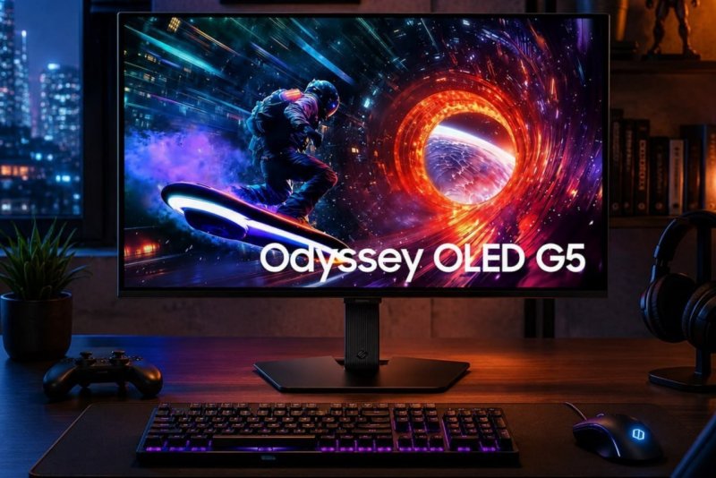 Monitor Samsung Odyssey OLED G5 27", QHD, 180Hz, 0.03ms, G-sync, FreeSync