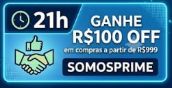 R$ 100 OFF em compras a partir de R$ 999