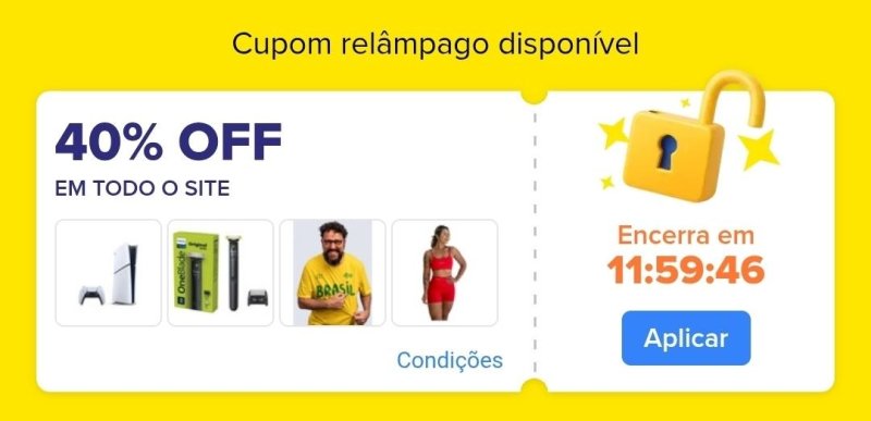 Novo Cupom Mercado Livre - 40% OFF em R$19