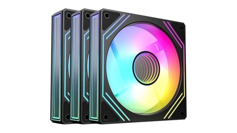 Kit Ventoinhas Acegeek Neon ARGB 3x120mm Preto Ag-neon3x1-bk