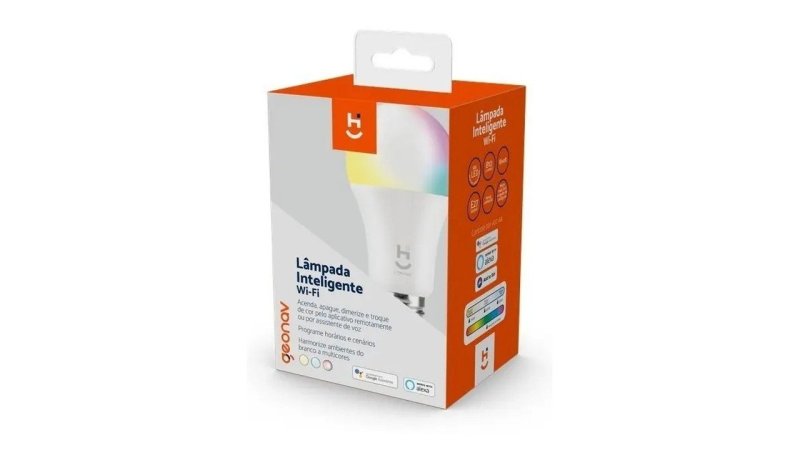 Lâmpada Inteligente Hi Geonav E27 Wi-Fi Bluetooth Comp. Alexa