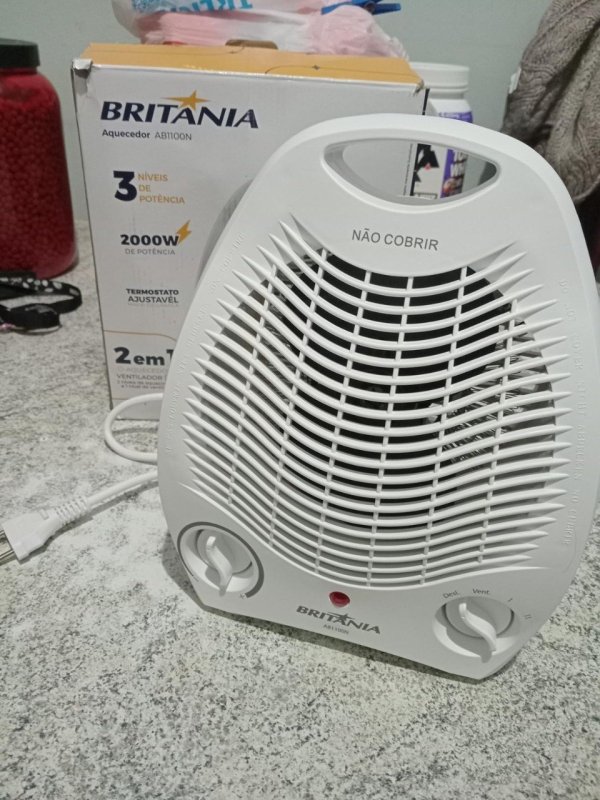 Aquecedor Elétrico 2 em 1 Britânia 2000W AB1100N 220V