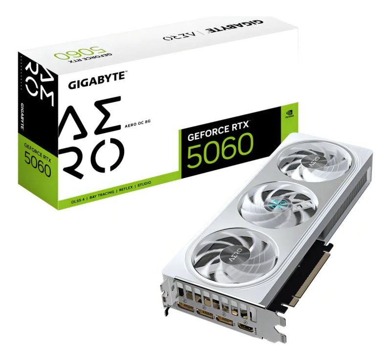 Placa De Vídeo Gigabyte Rtx 5060 Aero Oc 8gb Gddr7 128bits