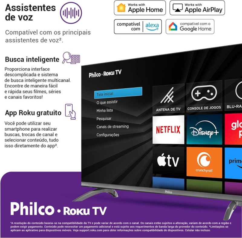 Smart TV Philco Roku TV 32” HDR10