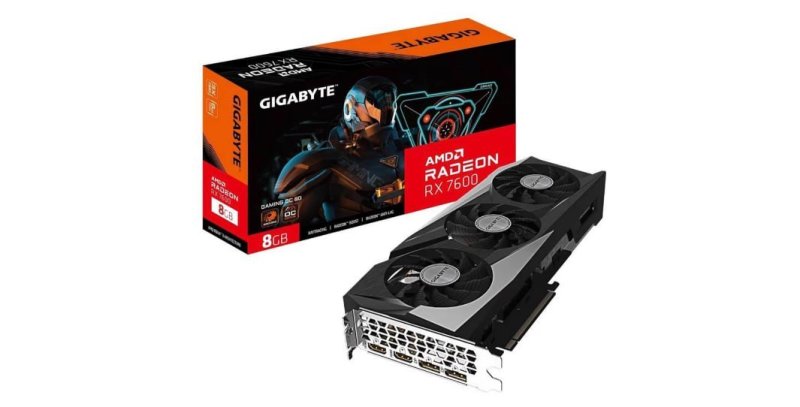 Placa de Video Gigabyte RX 7600 Gaming OC, 8gb, GDDR6 - GV-R76GAMING-OC-8GD