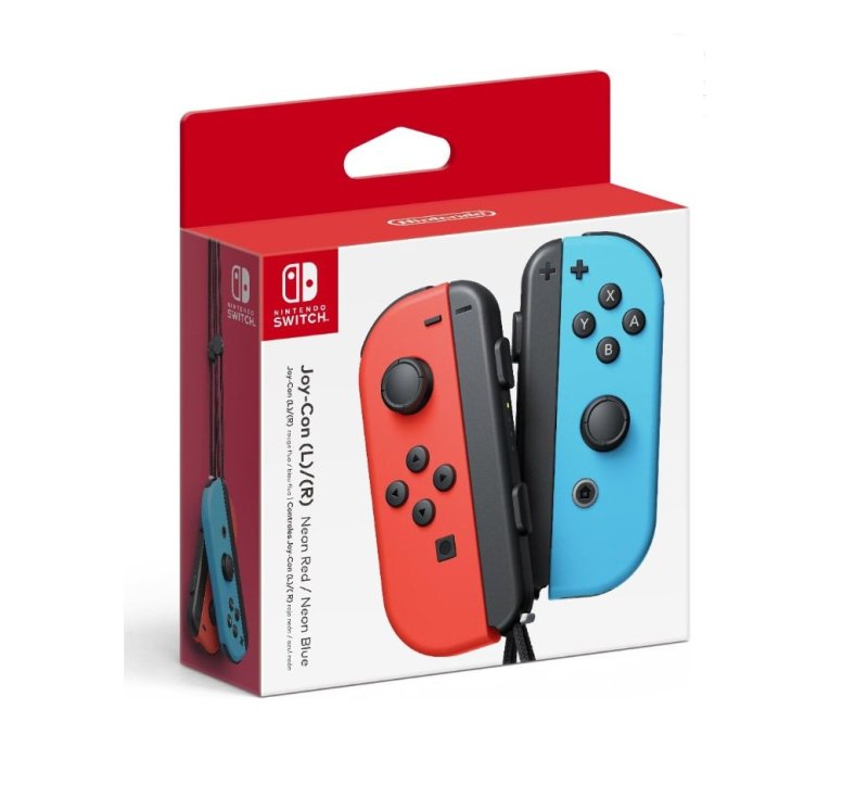 Controle Nintendo Switch Joy-Con Esquerdo e Direito Azul Neon e Vermelho Neon
