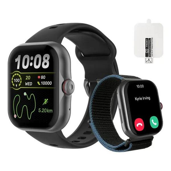 Smartwatch Bettdow FB055 1.85 Esportivo IA GPS 3ATM Música Preto