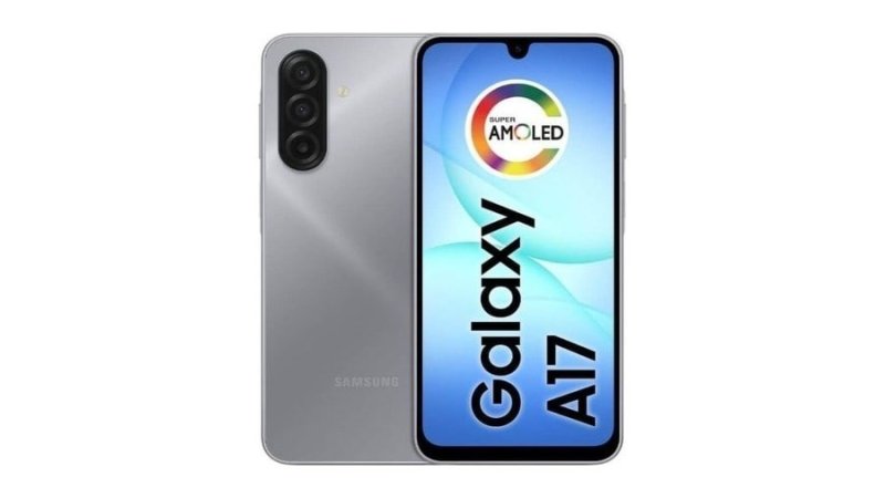 Celular Samsung Galaxy A17, 128GB, 4GB, Cinza 50MP, Tela 6.7", IP54