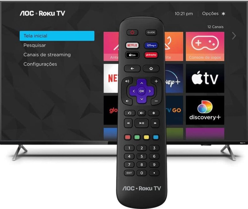 Smart TV 50" Aoc Roku 4K Série 6125-50U6125/78G