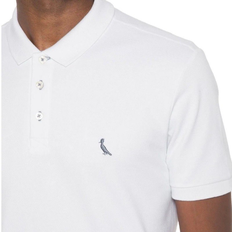 Polo Masculina Piquet Básica Branco