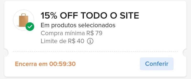 CUPOM: BRASIL77 com 15% OFF nas compras acima de R$79,00
