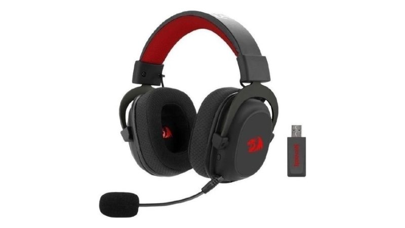 Headset Gamer Redragon Zeus Pro Sem Fio Preto, 7.1, H510-PRO + CANETA