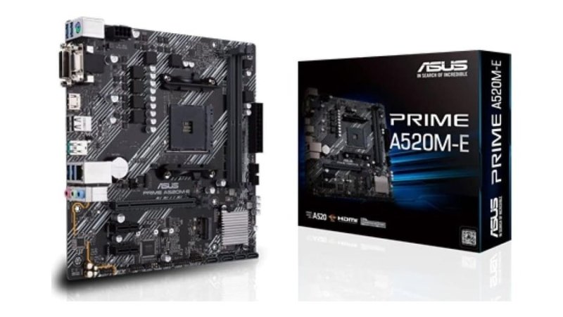 Placa-Mãe ASUS Prime A520M-E, AMD AM4, mATX, DDR4