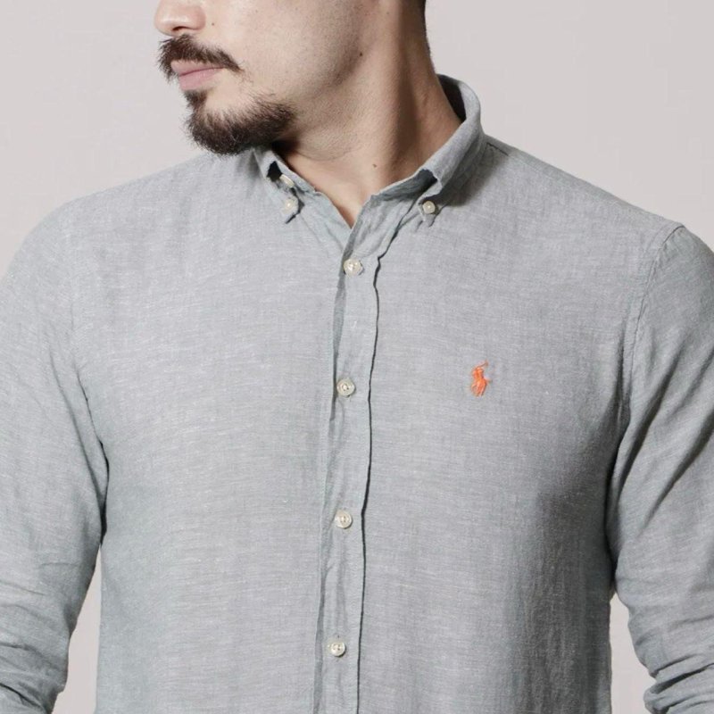 Camisa Social Linho Ralph Lauren