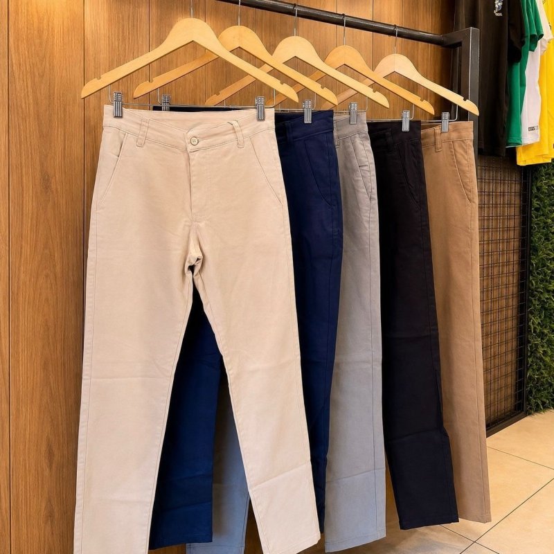 Calça Sarja Masculina Alfaiataria Slim (5 cores)