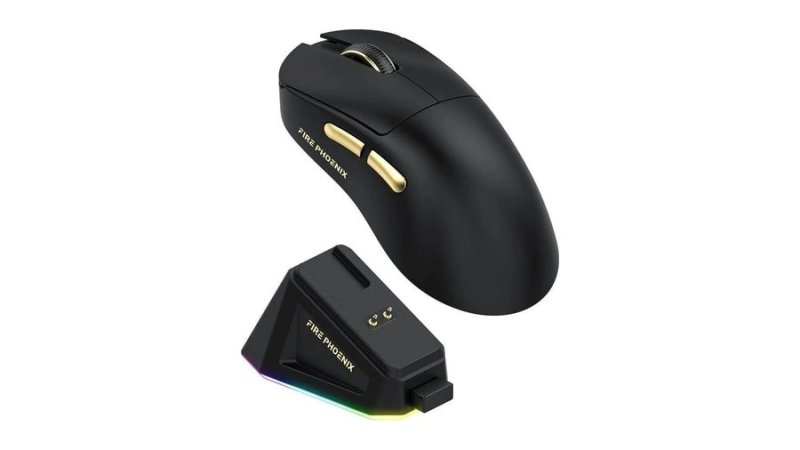 Mouse Gamer Sem Fio Fire Phoenix 24000dpi Paw3311 Bk-r3x Pro Cor Preto