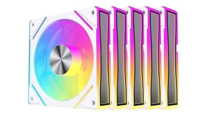 Kit Ventoinhas Acegeek Silverline, Argb, 5x120mm, Branco