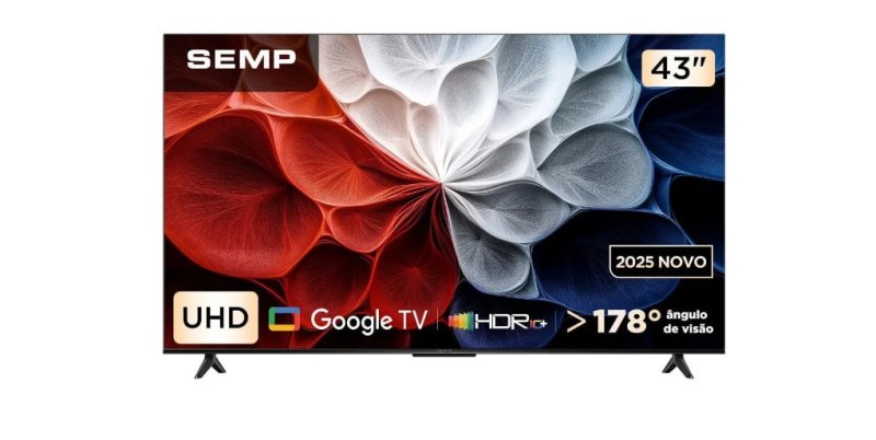Smart Tv 43'' Semp 43s62 Led Hva Google Tv Hdr Uhd 4k Hdmi