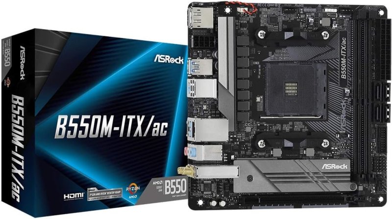 ASRock B550M-ITX/AC suporta 3ª geração AMD AM4 Ryzen/Future AMD
