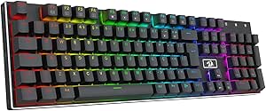 Teclado Gamer Redragon Devarajas RGB Preto Switch Marrom USB Tipo-C K556RGB (PT-BROWN)