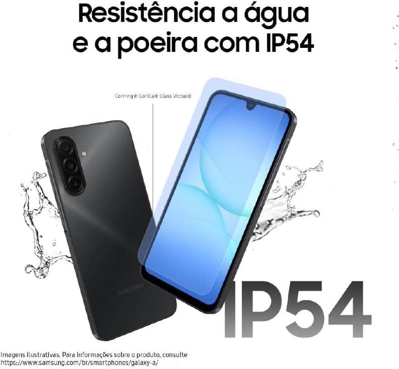 Celular Samsung Galaxy A17, 128GB, 4GB, 50MP Tela 6.7", IP54 - Preto + Frete Grátis