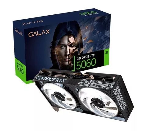 Placa de Vídeo NVIDIA GeForce Galax RTX5060 1 Click OC 2X 8GB