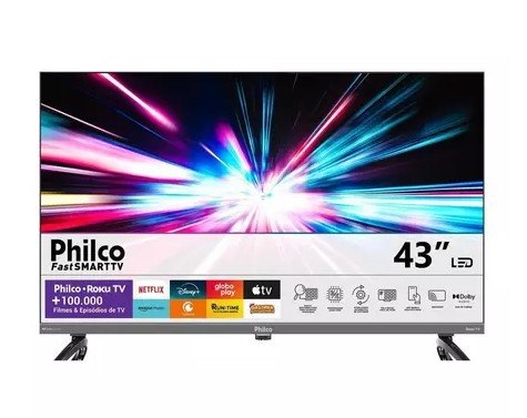 Smart TV 43" Philco QLED HDR10 Roku TV P43KRB