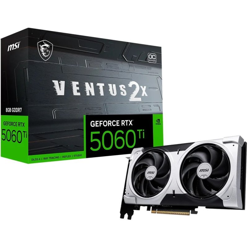 Placa De Vídeo MSI RTX 5060 Ti Ventus 2X OC Plus NVIDIA GeForce, 8GB