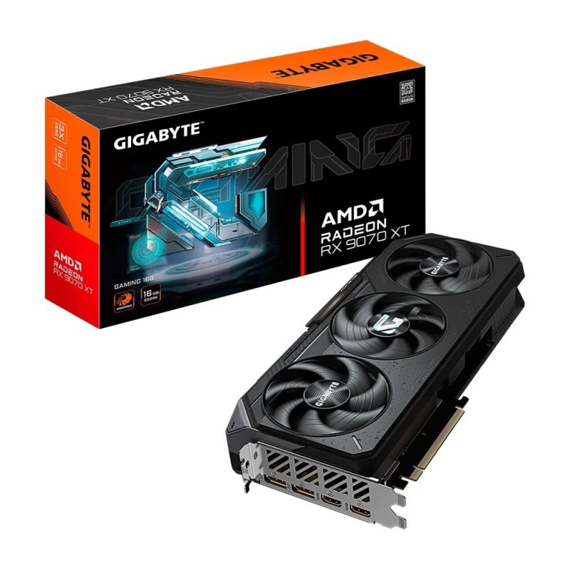 Placa de Vídeo RX 9070 XT GAMING 16G AMD Radeon Gigabyte, 16GB