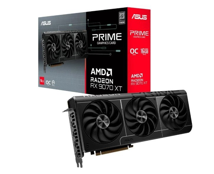 Placa de Vídeo ASUS PRIME RX 9070 XT O16G AMD Radeon, 16GB