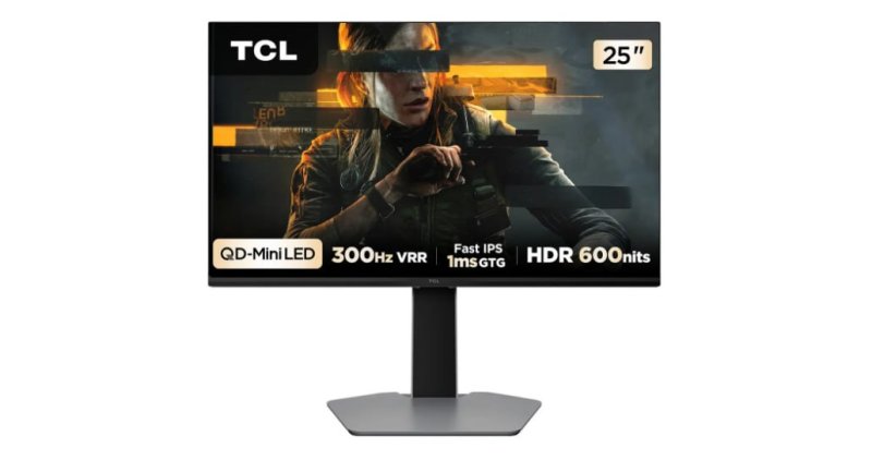 Monitor Gamer 25" Full Hd 25g64 Qd-mini Led 300hz 1ms Tcl Preto Bivolt