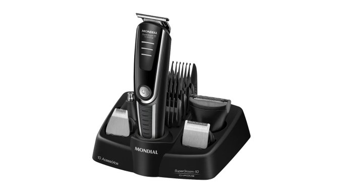 Aparador De Pelos Super Groom 10 Mondial 6W Bivolt BG-03 + Frete Grátis