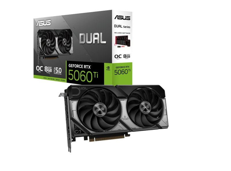 Placa de video NVIDIA GeForce ASUS DUAL-RTX 5060 Ti, 8GB GDDR7, 128 bits