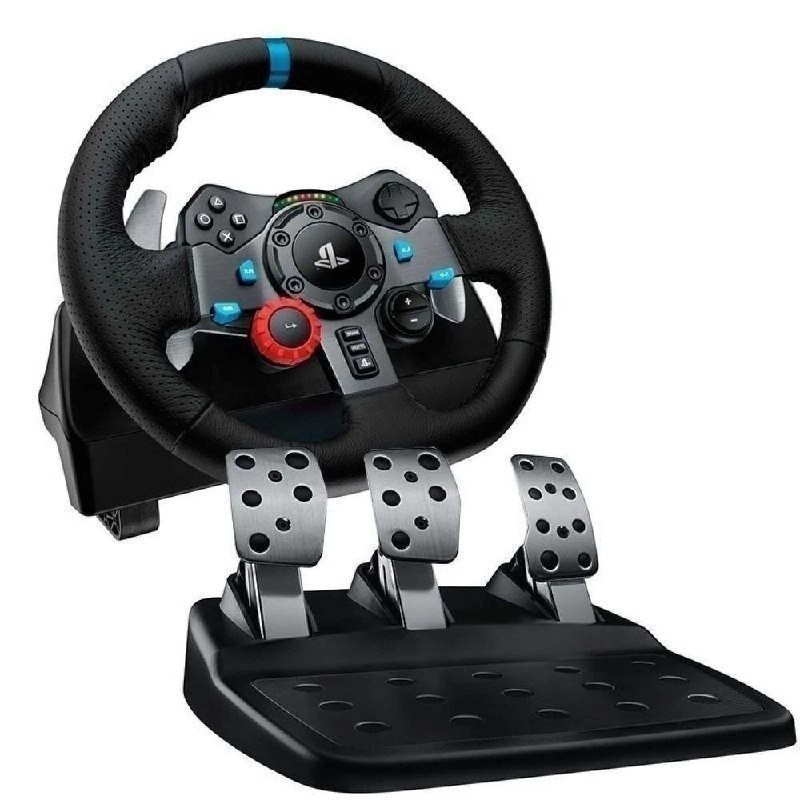 Volante e Pedais Logitech G29 Driving Force com Force Feedback para PS5, PS4, PS3 e PC